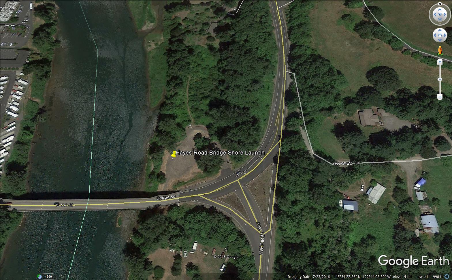 Hayes Road Bridge Shore Launch North Fork Lewis River Woodland